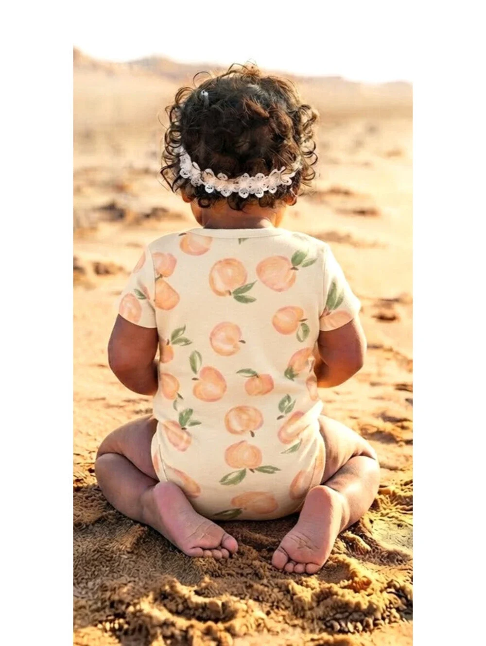 Carter's Baby Girl Yellow Daisies & Peaches Bodysuit Set sz 18M